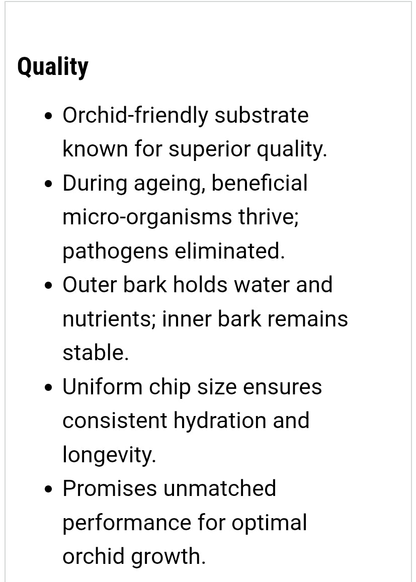 Orchiata Orchid Bark, Premium orchid potting media. 5 Liters Classic - Small 3/8" pieces