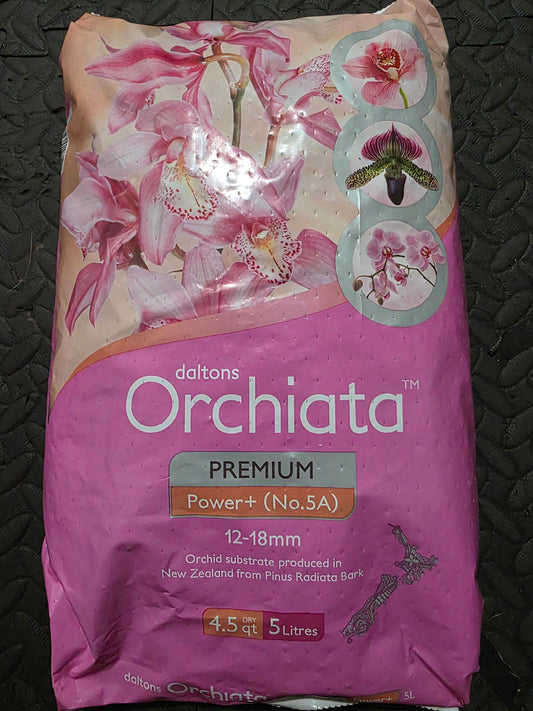 Orchiata Orchid Bark, Premium orchid potting media. 5 Liters Power Plus - 3/4" pieces